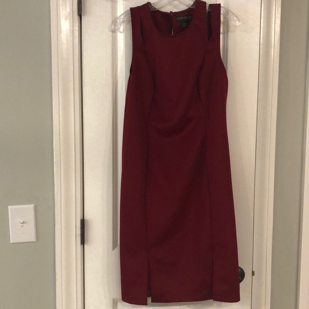 Wine red sleeveless dress. Size 2x